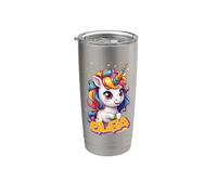 ELSA - Hermoso nombre de niña con un bonito unicornio Vaso térmico de acero inoxidable de doble pared