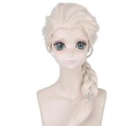 Elsa Rambut Pirang Wig Cosplay untuk Pesta Karnaval Halloween Kostum Anime Kepang Wig