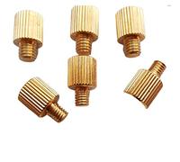 ELSAIL Tornillos de Pulgar de latón M3 M4 M5 M6, Cabeza Plana moleteada, Tornillos de apriete Manual, Tornillo Redondo, Piezas de decoración DIY (Color : M5x6, Size : 5pcs)
