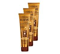 Elsève L 'Oréal Paris, aceite en crema que nutre el cabello sin aclarado, para cabello muy seco y encrespados, 150 ml - juego de 3