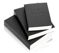 Elsjoy Juego de 3 cuadernos de dibujo y cuadernos de dibujo, A5/A4/B5, cuaderno de bocetos en blanco, cuaderno de viaje con papel grueso para dibujar y bocetos, negro, 128 hojas