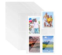 Elsrantor 30 Piezas Fundas Plástico A4 Transparente, Carpetas Portafolios Archivador, Hojas Funda Album Fotos, Bolsa para Documentos, Bolsillos de Doble Cara Fotográficas, 4 Compartimentos 11 Agujeros