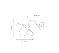 Elstead Aplique de exterior Klampenborg, negro, detector de movimiento True