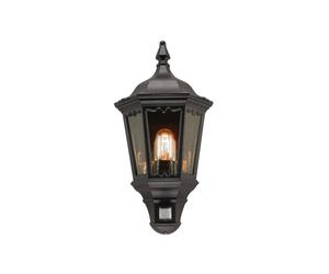 Elstead Aplique de exterior Medstead, con sensor, negra, IP43