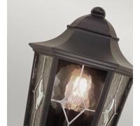 Elstead Aplique de exterior Norfolk, medio farol, negro
