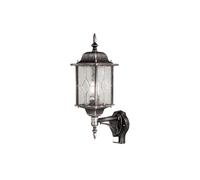 Elstead Aplique de exterior Wexford, sensor, negro/plata