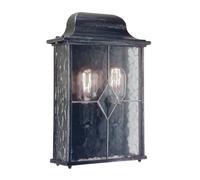 Elstead Aplique de pared Wexford WX7, negro-plata/transparente, IP23