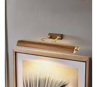 Elstead Aplique de pared Winchfield, anchura 70 cm, color madera/latón