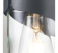 Elstead Aplique exterior Porto, acero inoxidable, gris