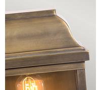 Elstead Aplique exterior Victoria alto 26 cm latón antiguo