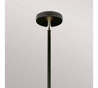 Elstead Lámpara colgante Balance, negro/níquel pulido, pantalla blanca