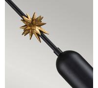 Elstead Lámpara colgante Etoile 1 luz Ø 13,3 cm negro mate True