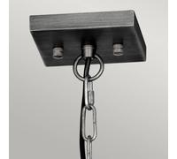 Elstead Lámpara colgante Louvre estilo industrial, 6 luces