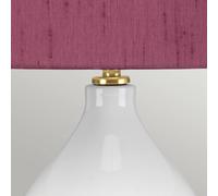 Elstead Lámpara de mesa Isla latón envejecido/púrpura