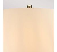 Elstead Lámpara de mesa Ottoman con base de cerámica, pantalla de marfil