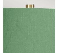 Elstead Lámpara de mesa textil Isla latón envejecido/verde