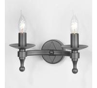 Elstead Lámpara de pared de hierro forjado WARWICK grafito