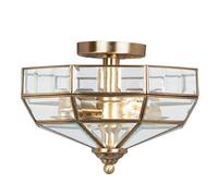 Elstead Lámpara de techo Old Park, latón antiguo