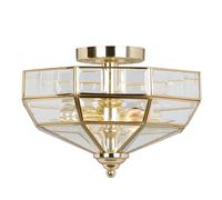 Elstead Lámpara de techo Old Park, latón pulido