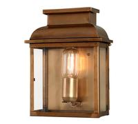 Elstead Lámpara hecha a mano pared ext. Old Bailey, latón