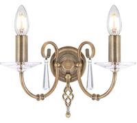 Elstead Lighting Aegean lámpara de pared 2x60 W latón AG2-AGED-BRASS
