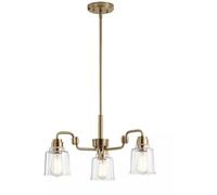 Elstead Lighting Aivian lámpara colgante 3x60 W latón KL-AIVIAN3-WBR