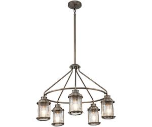 Elstead Lighting Ashland Bay lámpara colgante 5x60 W marrón KL-ASHLANDBAY-5P-BU