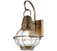 KICHLER Aplique para exterior Bridgeton latón Ø 22,8 cm
