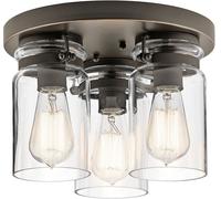 Elstead Lighting Brinley plafón 3x60 W marrón KL-BRINLEY-F-OZ