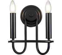 Elstead Lighting Capitol Hill lámpara de pared 2x40 W negro KL-CAPITOL-HILL2-BLK