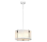 Elstead Lighting Corona lámpara colgante 2x60 W blanco-níquel DL-CORONA-2P-WPN