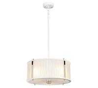 Elstead Lighting Corona lámpara colgante 3x60 W blanco-níquel DL-CORONA-3P-WPN
