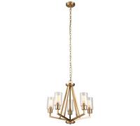 Elstead Lighting Deryn lámpara colgante 5x60 W latón KL-DERYN5-NBR