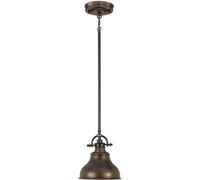 Elstead Lighting Emery lámpara colgante 1x60 W marrón QZ-EMERY-P-S-PN