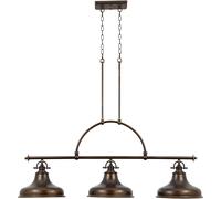 Elstead Lighting Emery lámpara colgante 3x60 W marrón QZ-EMERY3P-PN