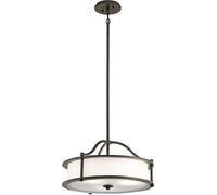 Elstead Lighting Emory lámpara colgante 3x60 W marrón KL-EMORY-P-S-OZ
