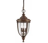Elstead Lighting English Bridle lámpara colgante para exterior 3x60 W marrón FE-EB8-L-BRB