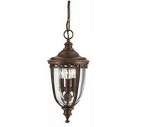 Elstead Lighting English Bridle lámpara colgante para exterior 3x60 W marrón FE-EB8-M-BRB