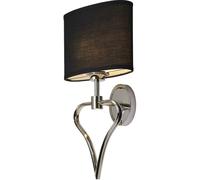 Elstead Lighting Falmouth lámpara de pared 2x3 W negro-cromo BATH-FALMOUTH-PC