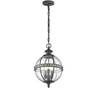 Elstead Lighting Halleron lámpara colgante 3x40 W gris-marrón KL-HALLERON-8M