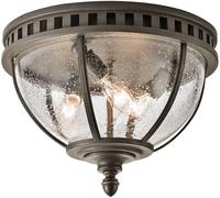 Elstead Lighting Halleron plafón exterior 3x40 W gris-marrón KL-HALLERON-F