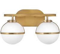 Elstead Lighting Hollis lámpara de pared 2x40 W blanco-latón HK-HOLLIS2-O-HB-BATH