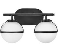 Elstead Lighting Hollis lámpara de pared 2x40 W blanco-negro HK-HOLLIS2-O-BK-BATH