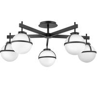 Elstead Lighting Hollis lámpara de techo 5x40 W blanco-negro HK-HOLLIS-5-O-BK