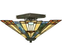 Elstead Lighting Inglenook lámpara de techo 2x60 W marrón QZ-INGLENOOK-SF