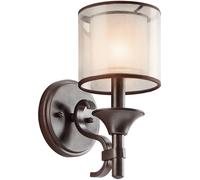 Elstead Lighting Lacey lámpara de pared 1x40 W marrón-crema KL-LACEY1-MB
