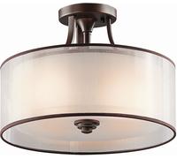 Elstead Lighting Lacey lámpara de techo 3x40 W marrón-crema KL-LACEY-SF-MB