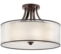 Elstead Lighting Lacey lámpara de techo 4x40 W marrón-crema KL-LACEY-SFM-MB