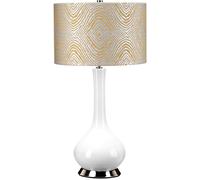 Elstead Lighting Milo lámpara de sobremesa 1x60 W blanco-gris-níquel-amarillo MILO-PN-TL-PSM