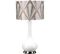 Elstead Lighting Milo lámpara de sobremesa 1x60 W blanco-gris-níquel-marrón MILO-PN-TL-VOGSC